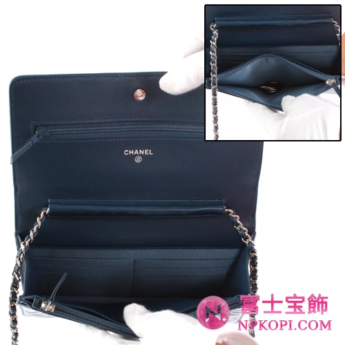 シャネル CHANEL カメリア エナメル ショルダーバッグ ブルー＆シルバー A47421AZWER 【2012年新作】